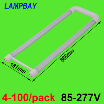 U shaped LED Tube Bulb 2ft 20W 2200LM T8 G13 Bi-pin square fixture Light Retrofit Fluorescent Lamp 110V-277V