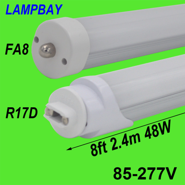 LED Tube Bulb 8ft 2.4m 40W 48W Rotated Base FA8 R17D(HO) Lamp T8 T10 T12 F96 Fluorescent Light 94  Bar Lighting 110-277V