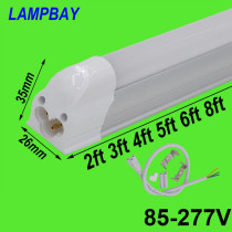 T5 Integrated Bulb Fixture 2ft 3ft 4ft 5ft 6ft 8ft LED Tube Light Slim Bar Lamp Linkable Linear Lighting Surface Mounted