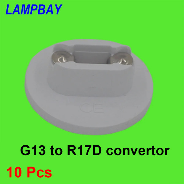 10 Pcs G13 Bi-pin to R17D (HO) Convertor T8/T10/T12 LED Tube Light HO Lamp base Adapter