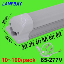 T8 Integrated Tube Light with fittings 2Ft 3Ft 4Ft 5Ff 6Ft 8Ft Fixture Surface Mounted 0.6m 0.9m 1.2m 1.5m 1.8m 2.4m Bar Lamp