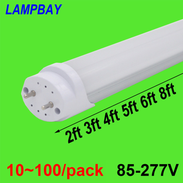 2/3/4/5/6/8 Ft LED Tube Bulb 24/36/48/60/70/94 inch T8 G13 Retrofit Fluorescent Lamp Warm/Natural/Cold White Bar Lighting