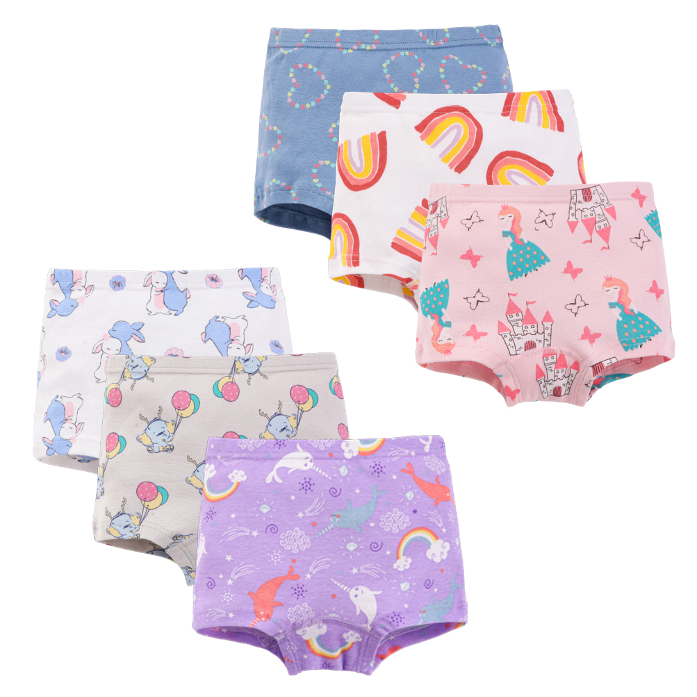 Pack of 12 Closecret Kids Series Little Girls' Cotton Boyshort Panties Baby Assorted Underwear 