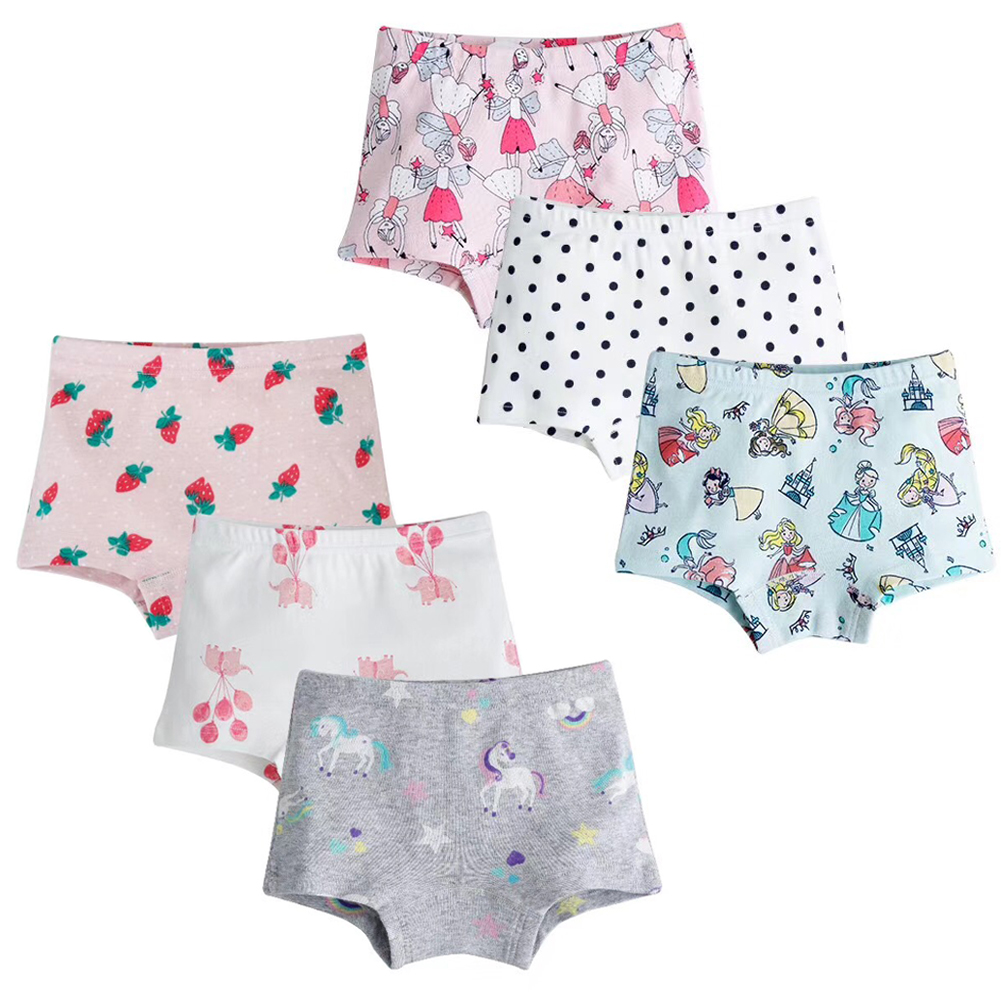 Closecret Kids Series Baby Underwear Little Girls' Cotton Boyshort Panties Pack of 6