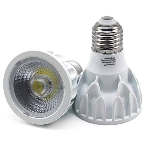 PAR20 LED Bulb 6000K Daylight White Dimmable 12W E26 Medium Base COB Spot Light 24° Beam Angle High CRI (85+) 1200LM AC 85-265V Flood Lamp 2-Pack by Rowrun