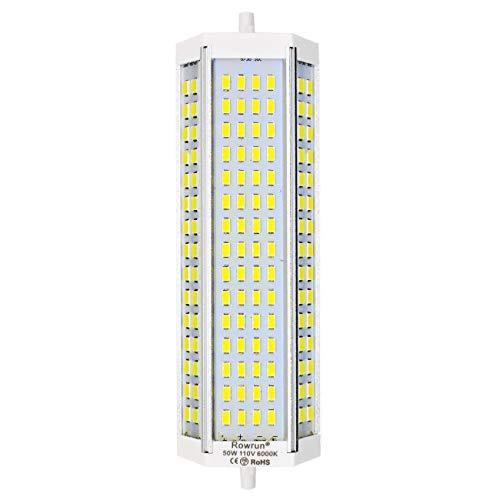 Nuolun J189 R7S LED 50W Daylight White Double Ended Base J-Type Dimmable 6000K Light Bulb for Household Lighting Floodlight Replacement Light