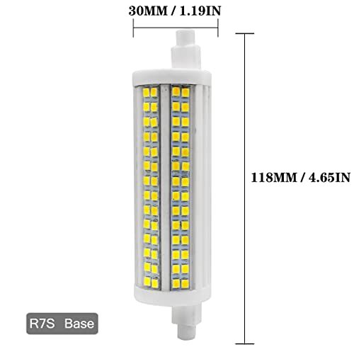 R7S LED 118MM Dimmable 20W J T-Ype T3 110V 6000K 168pcs 2835SMD J118 Double Ended R7S LED Bulb 2-Packs