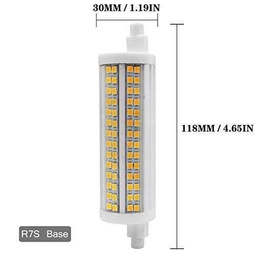 R7S LED 118MM Dimmable 20W J T-Ype T3 110V 3000K 168pcs 2835SMD J118 Double Ended R7S LED Bulb 2-Packs