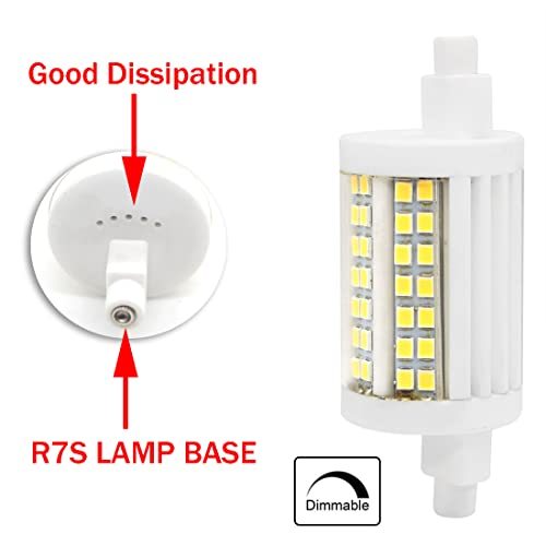 R7S LED Bulb 78mm J-Type Double Ended 15W Dimmable R7S LED Lamp Flood Light 300°Beam Angle Landscape Lights 2 Pack Rowrun (Daylight 6000K)