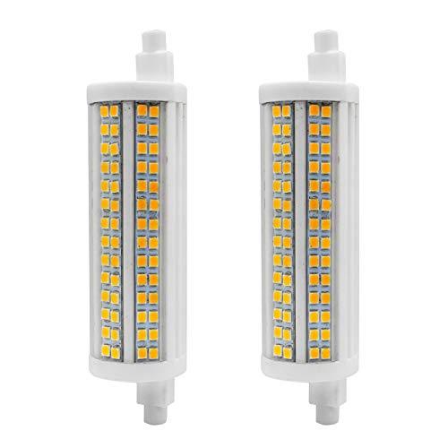 Rowrun R7S LED 118mm Dimmable, 10W Soft White (3000K) 1000lm 108pcs 2835SMD  AC 110V 2-Pack