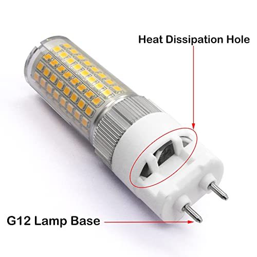 Rowrun G12 16W LED Corn Light Bulb, Warm White 3000K G12 2-Pin Base Lamp Corn Light Metal Handle Lamp LED Decorative Bulb for Garage Industry Factory Hospital Pack of 4