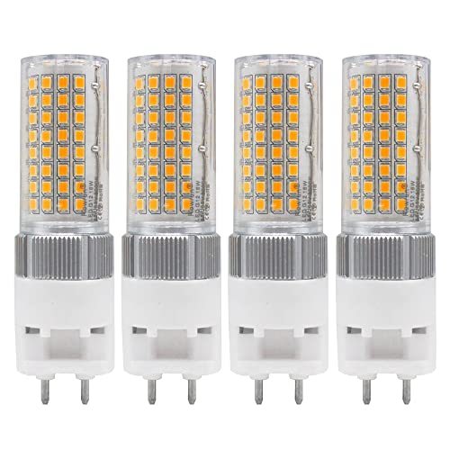 Rowrun G12 16W LED Corn Light Bulb, Warm White 3000K G12 2-Pin Base Lamp Corn Light Metal Handle Lamp LED Decorative Bulb for Garage Industry Factory Hospital Pack of 4