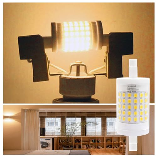 R7S 78mm 10W LED Light Bulbs Dimmable Double Ended J-Type Natural White 4000K R7S Bulbs for Security and Work Lights, Floodlight, Floor Lamps, Landscape Lights Nuolun 4 Pack
