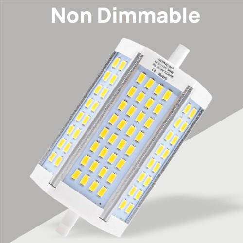 R7S LED 118mm Daylight White 6000K Non Dimmable 30W 2400LM 64pcs 5630SMD 110V J118 Type J Light Bulb Double Ended Halogen Replacement by Rowrun