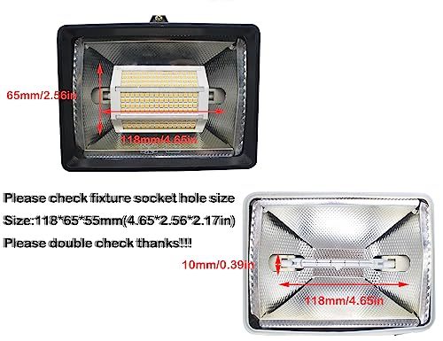 R7S LED Bulb 118MM 50W Warm Light Dimmable 3000K Double Ended J118 4000LM J Type Equivalent 400W Halogen Floor Standing Lamp 200 Degree Wall Security Floor Lamps for Household and Work