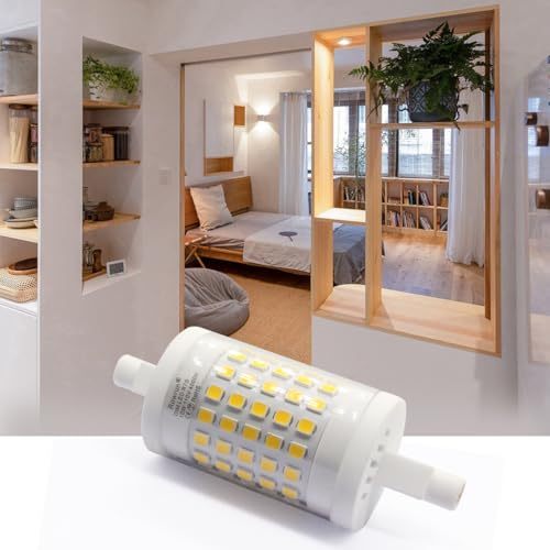 R7S 78mm 10W LED Light Bulbs Dimmable Double Ended J-Type Natural White 4000K R7S Bulbs for Security and Work Lights, Floodlight, Floor Lamps, Landscape Lights Nuolun 4 Pack