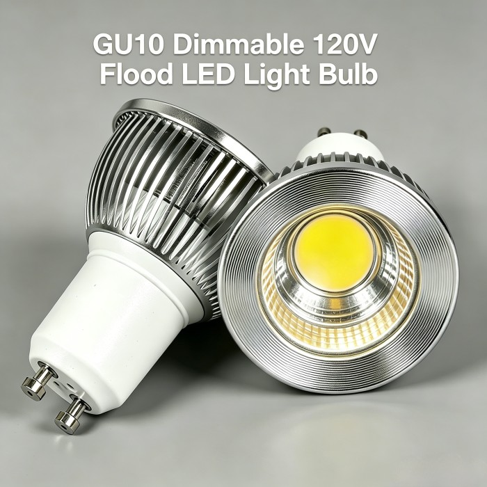 GU10 Dimmable 120V Flood LED Light Bulb, 6W 60 Watt Halogen Equivalent, 600 Lumens, 4000K Neutral White, Single COB Chip, Premium Durable, Ideal for Home, Hotel, Boutique & Commercial Lighting, 2 Pack, by Rowrun