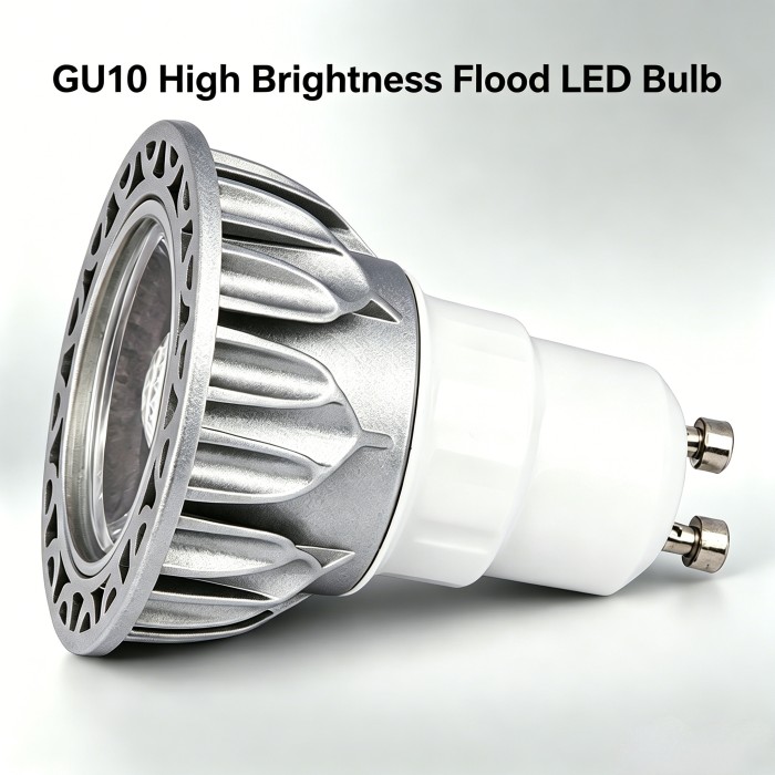 GU10 High Brightness Dimmable Flood LED Bulb, 6W Equivalent to 60W Halogen, Single COB Chip, 600 Lumens, 4000K Neutral White, 120V, Durable Aluminum Housing for Indoor Residential & Commercial Lighting, 2-Pack by Rowrun