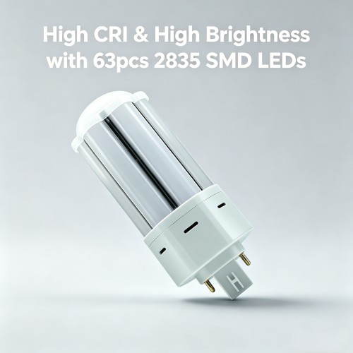 G24q 4-Pin LED Corn Bulb, 10W 100W Halogen Equivalent, 4000K Natural White, High CRI & High Brightness with 63pcs 2835 SMD LEDs, Milky Cover, 360 Beam Angle, Suitable for Home & Commercial Use, 2 Pack, by Rowrun
