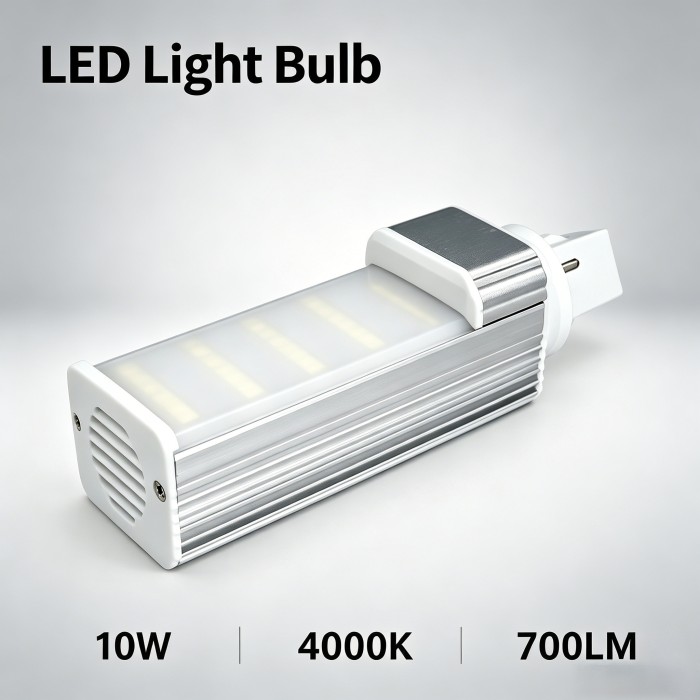 G24d 2-Pin Dimmable LED Corn Bulb, 7W 70W Halogen Equivalent, 4000K Natural White, 35pcs 2835 SMD LEDs, Clear Cover, 180° Beam Angle, High CRI, CFL Replacement for Home & Commercial, 2 Pack | Rowrun