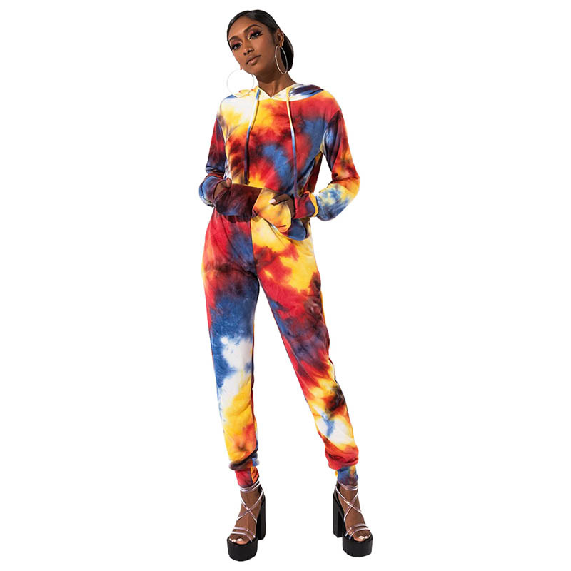 2 piece tie dye sweatsuit