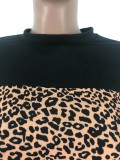 Casual Leopard Print Stitching Pant set