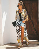 Chiffon Leopard Print Beach Cardigan