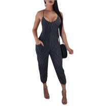 Casual Striped Camisole Jumpsuit