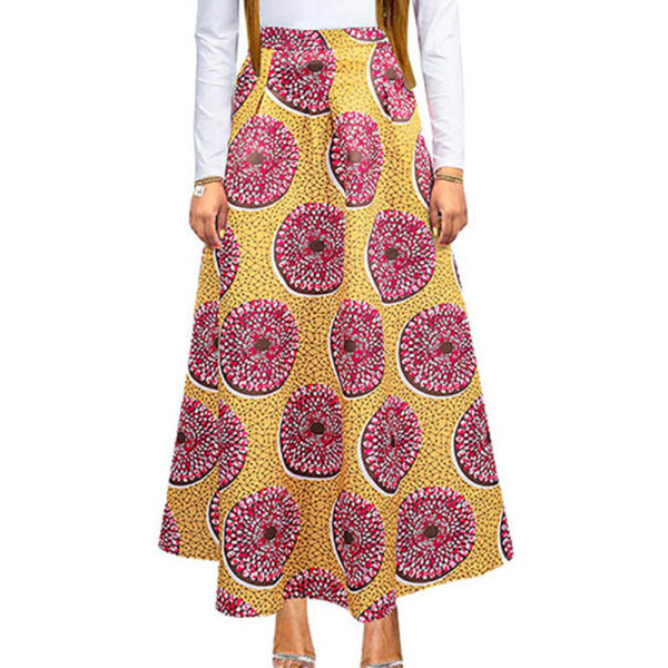 Casual Printed Long Skirt