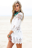 Hollow Patchwork Embroidered Beach Blouse