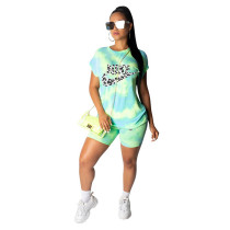Casual Letter Print Sports Two-Piece Short Set