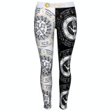 Casual Print Stitching Trousers Two-piece Set