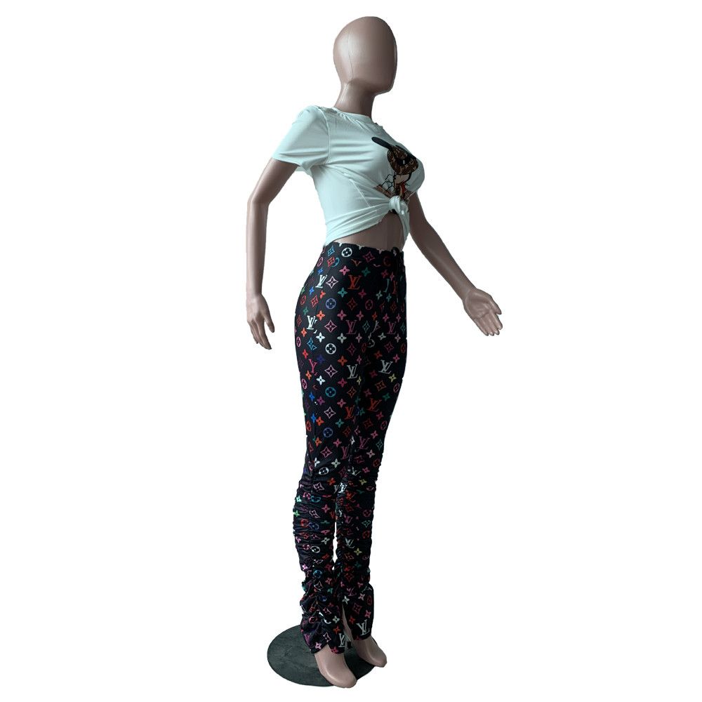split color sweatpants