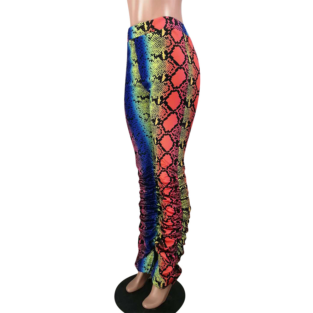 snakeskin flare jeans