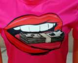 Casual Printed Lips T-shirt