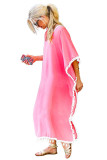 Summer V Neck Tassel Chiffon Beach Maxi Dress