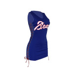 Band Letters Side Bandage Sexy Club Dress