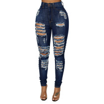 Casual Washed Ripped Jeans