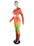 Casual Gradient Stacked Two Piece Outfits