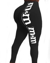 Ladies Skinny Graphic Printed Yoga Pants