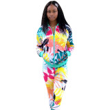 Casuall Print Sports Two Piece Outfits