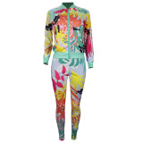 Casuall Print Sports Two Piece Outfits