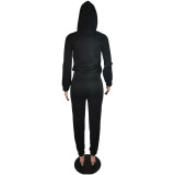 Casual Letter Embroidery Sports Trousers Outfits