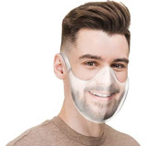 Durable Face Protection For Adult Mouth ,Shield Combine Plastic Reusable Washable Clear Face Covering