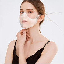Durable Face Protection For Adult Mouth ,Shield Combine Plastic Reusable Washable Clear Face Covering