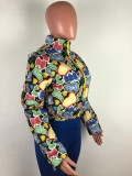Bright-faced Printed Dyed Bread Jacket Down