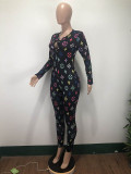 Casual Printed Home Jumpsuit