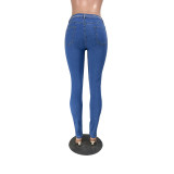 Casual Hot Drill Hole Stretch Jeans