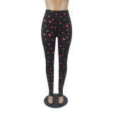 Casual Pattern Printed Yoga Trousers