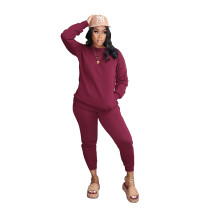Solid Color Sport Pant Set
